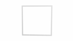 Surface frame for 60x60 LED panels - aluminum, white, foldable